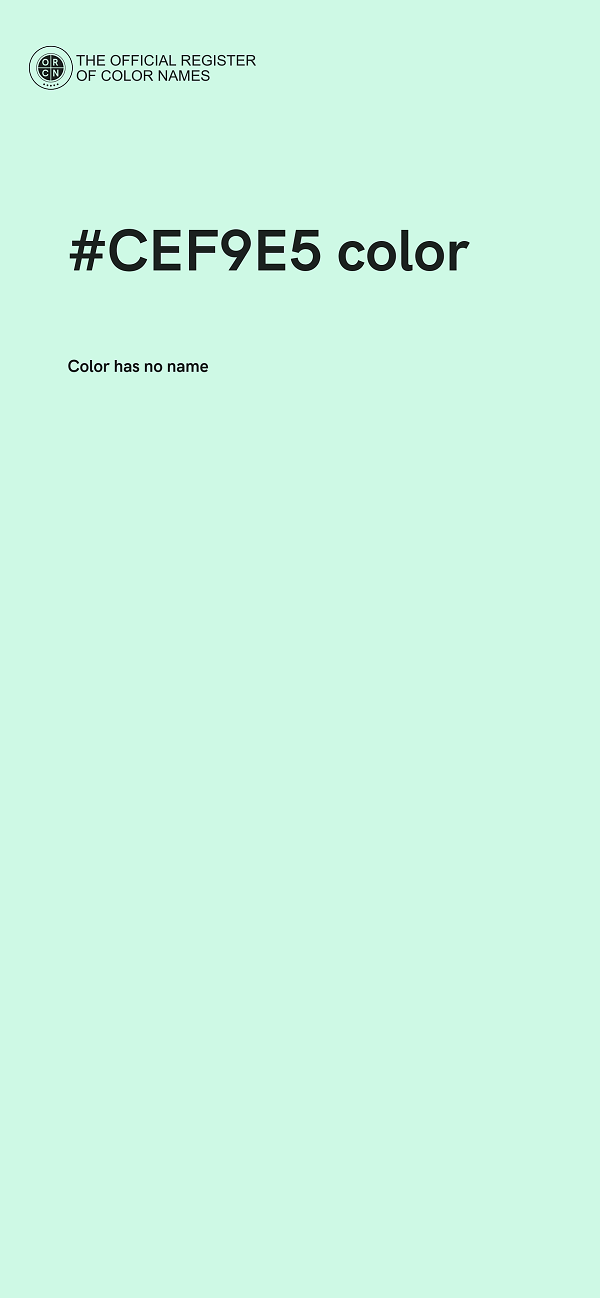 #CEF9E5 color image