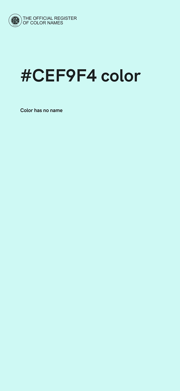 #CEF9F4 color image
