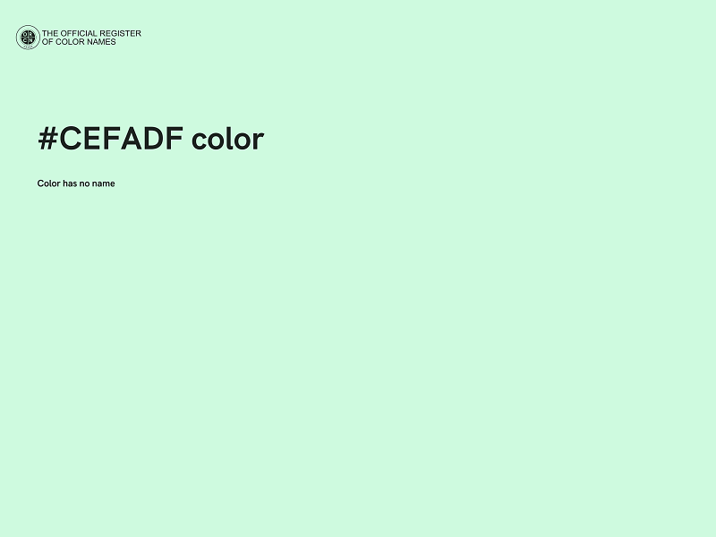 #CEFADF color image