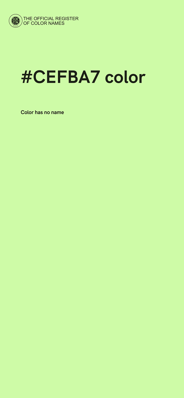 #CEFBA7 color image