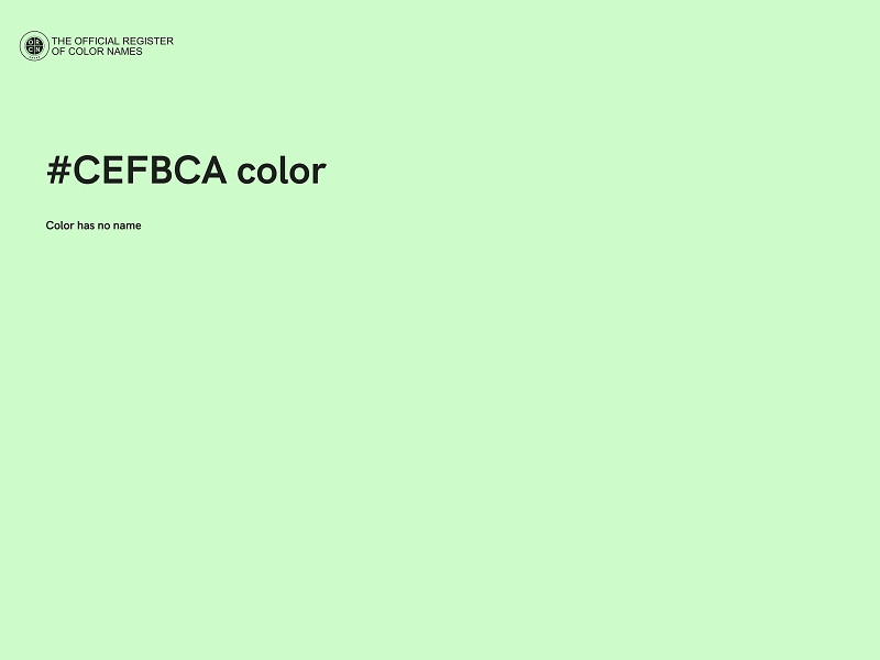 #CEFBCA color image