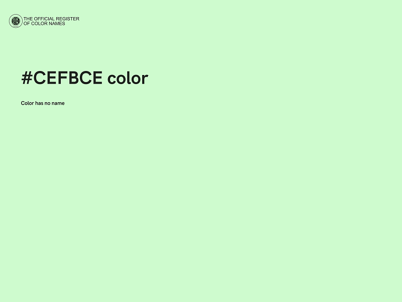 #CEFBCE color image