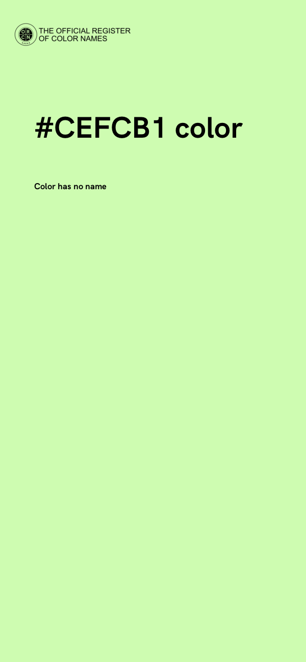 #CEFCB1 color image