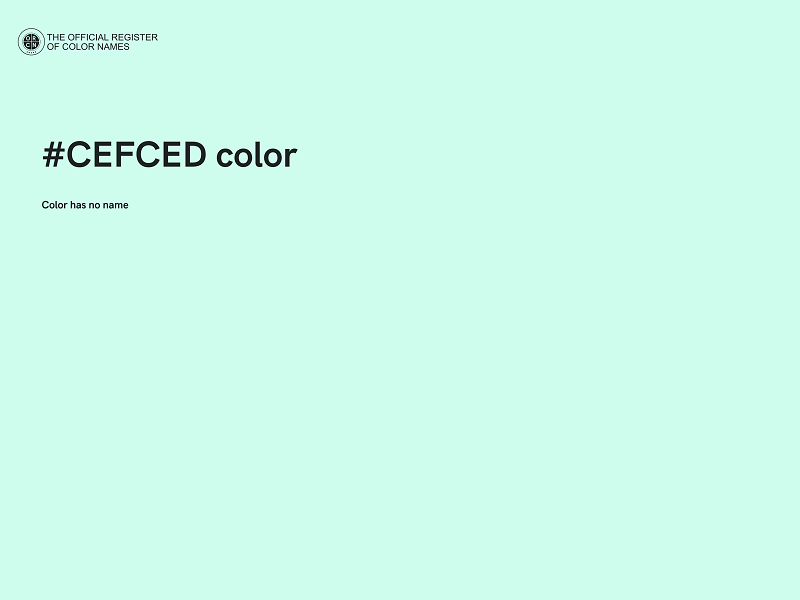 #CEFCED color image