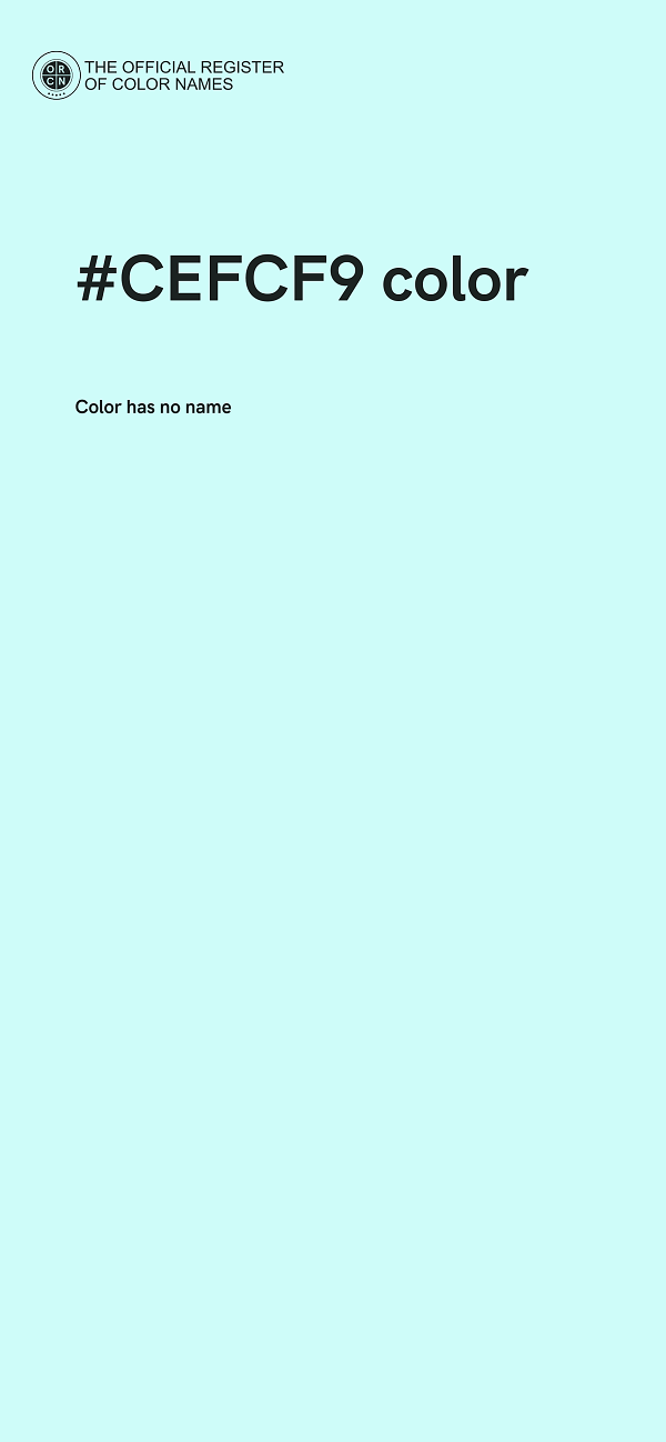 #CEFCF9 color image