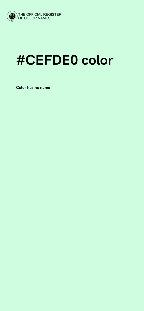 #CEFDE0 color image