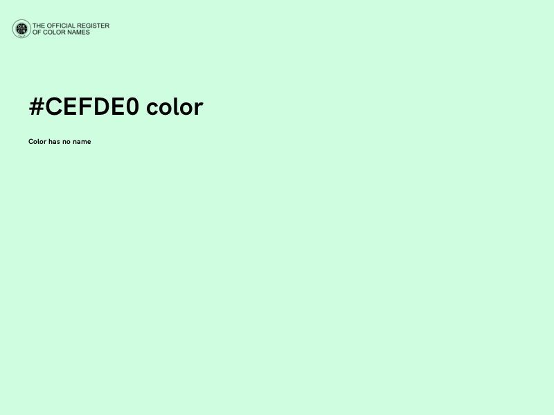 #CEFDE0 color image