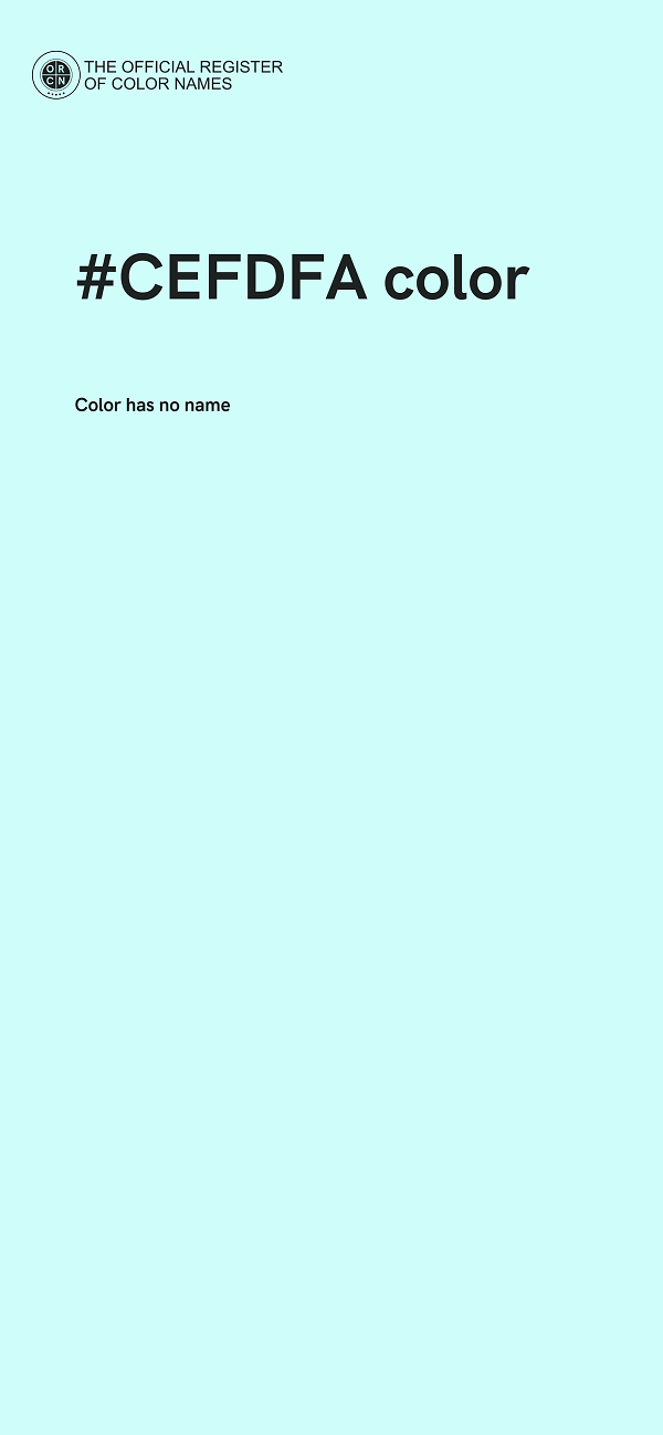 #CEFDFA color image