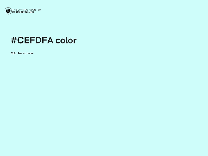 #CEFDFA color image