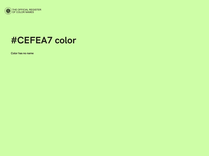 #CEFEA7 color image