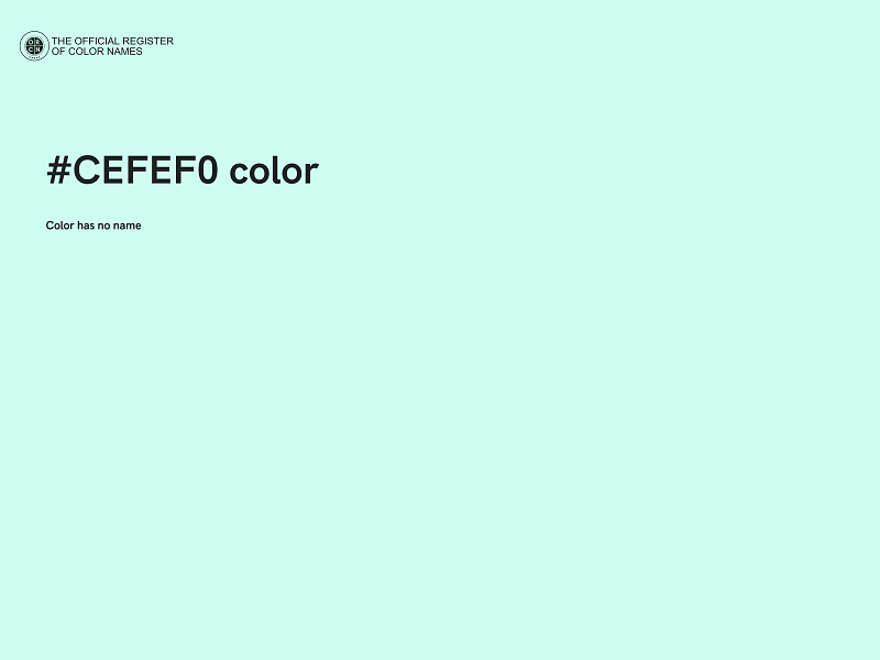 #CEFEF0 color image