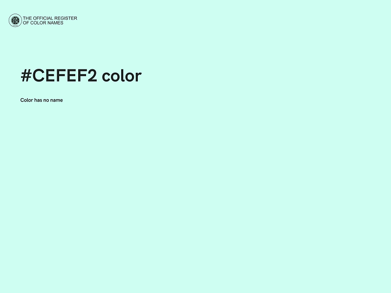 #CEFEF2 color image