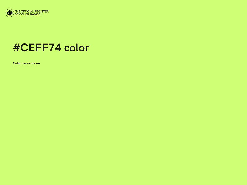 #CEFF74 color image