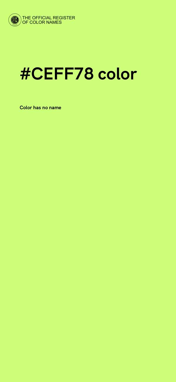 #CEFF78 color image
