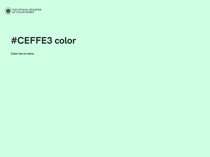 #CEFFE3 color image
