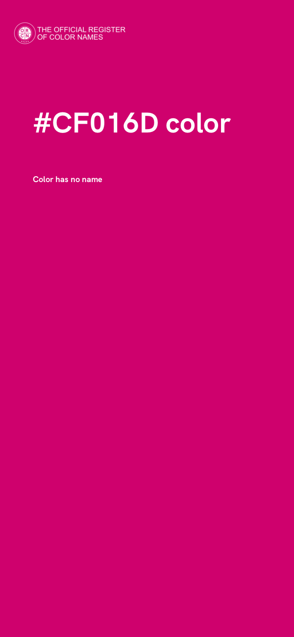 #CF016D color image