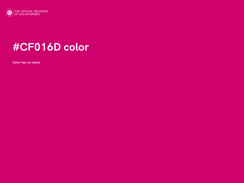 #CF016D color image