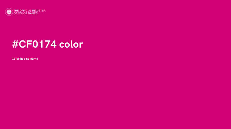 #CF0174 color image