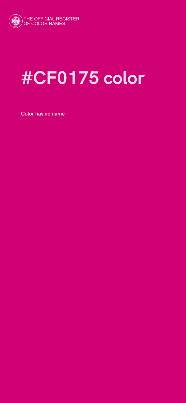 #CF0175 color image