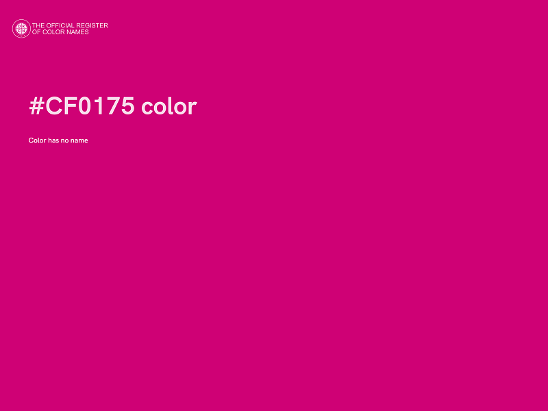 #CF0175 color image