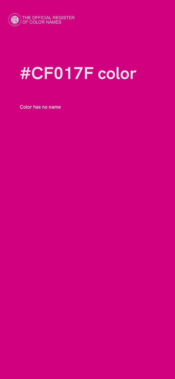 #CF017F color image