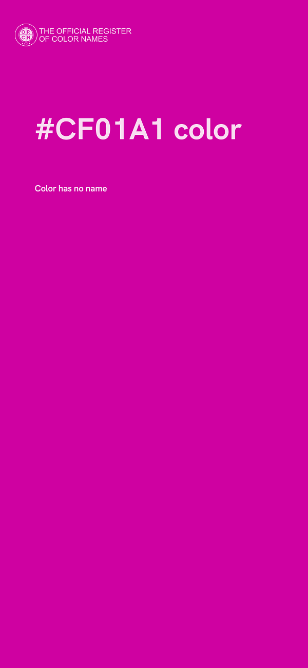 #CF01A1 color image