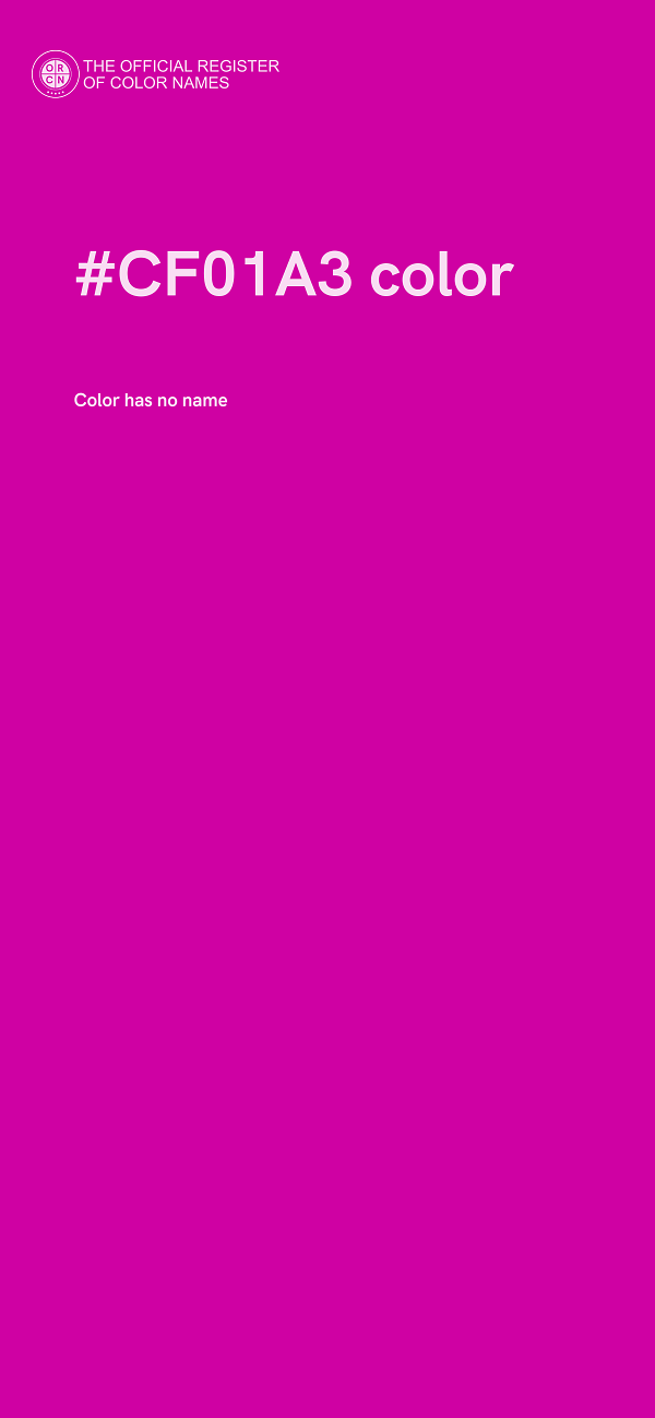 #CF01A3 color image