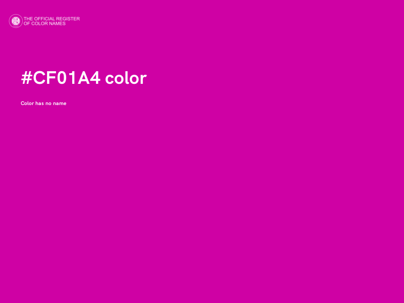 #CF01A4 color image