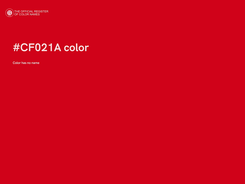 #CF021A color image