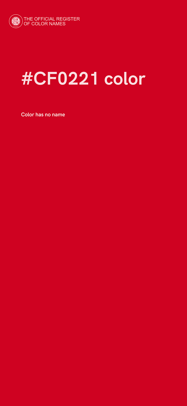 #CF0221 color image