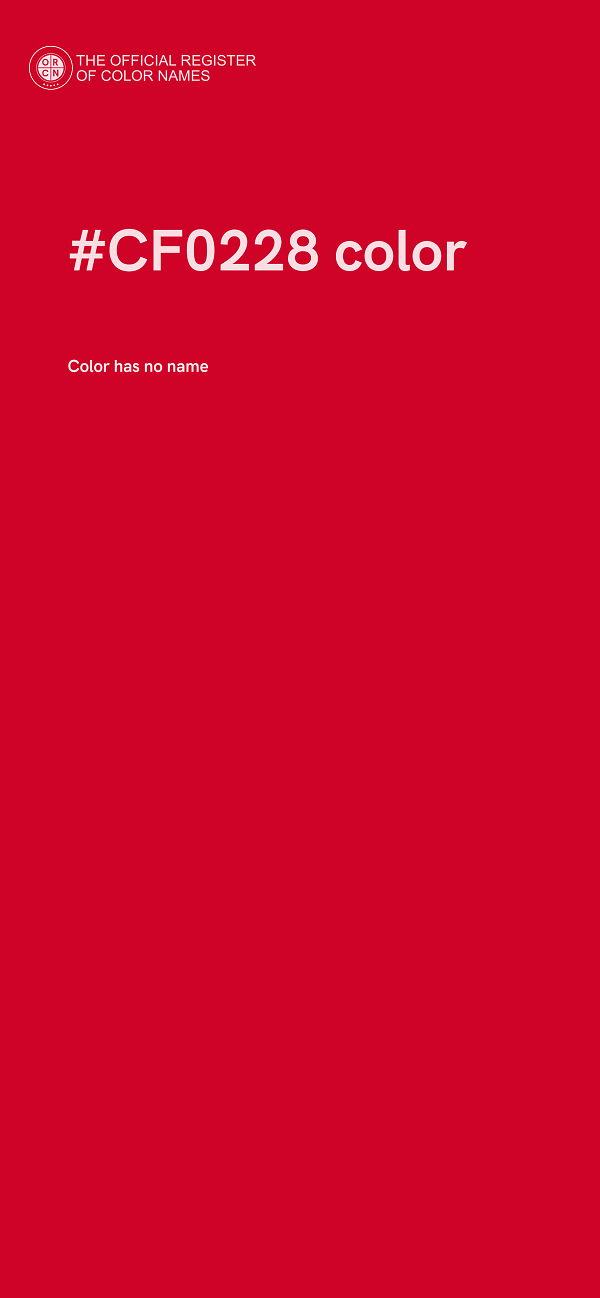 #CF0228 color image
