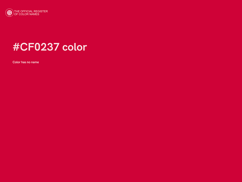#CF0237 color image
