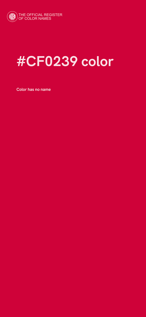 #CF0239 color image