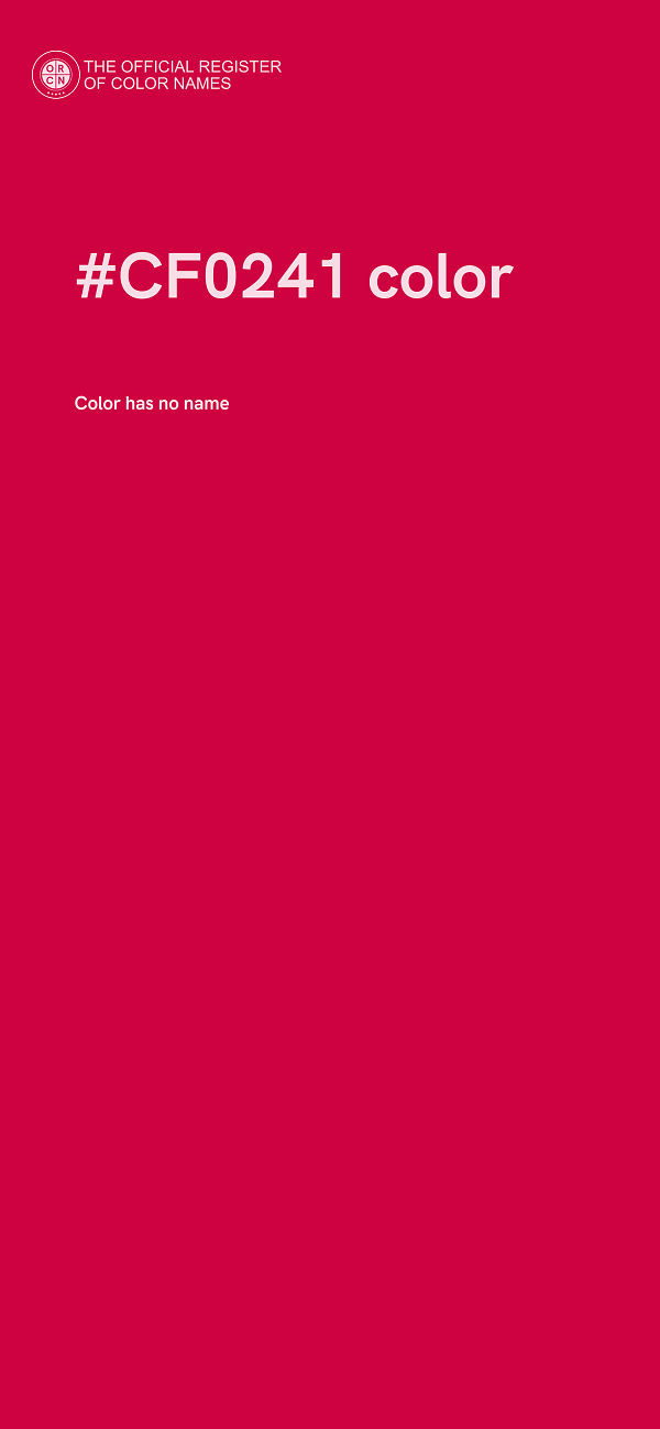 #CF0241 color image