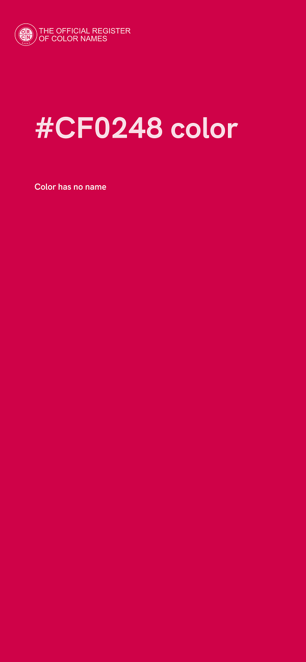 #CF0248 color image
