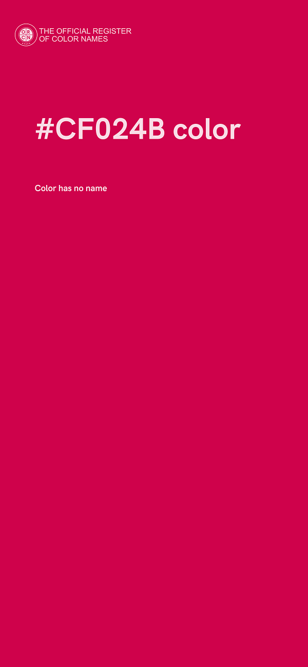 #CF024B color image