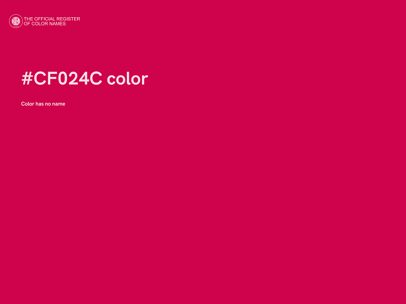 #CF024C color image