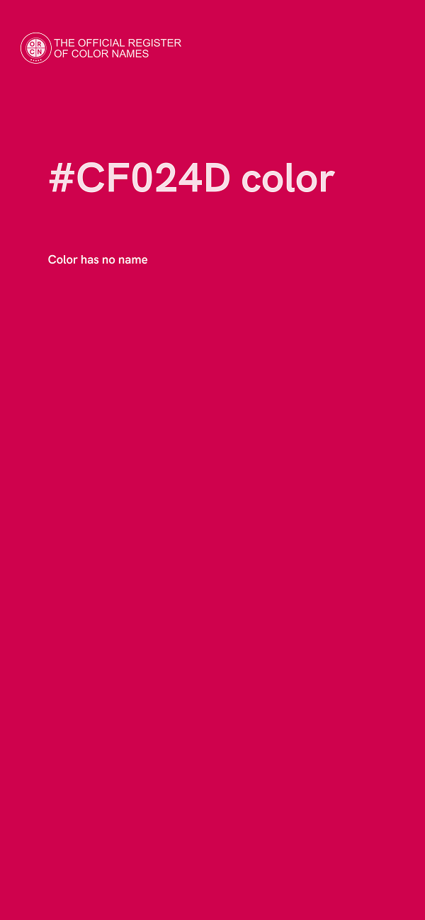 #CF024D color image
