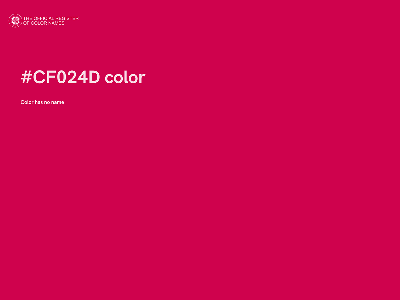 #CF024D color image