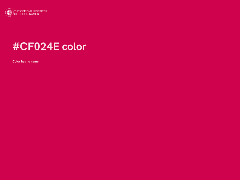 #CF024E color image