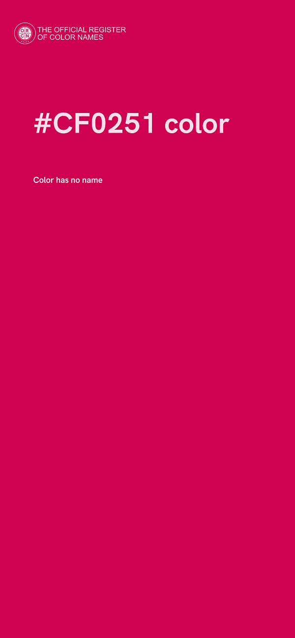 #CF0251 color image