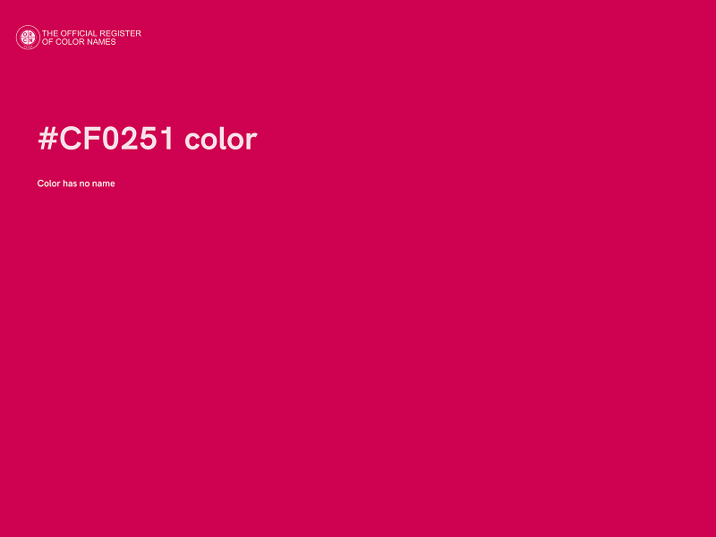 #CF0251 color image