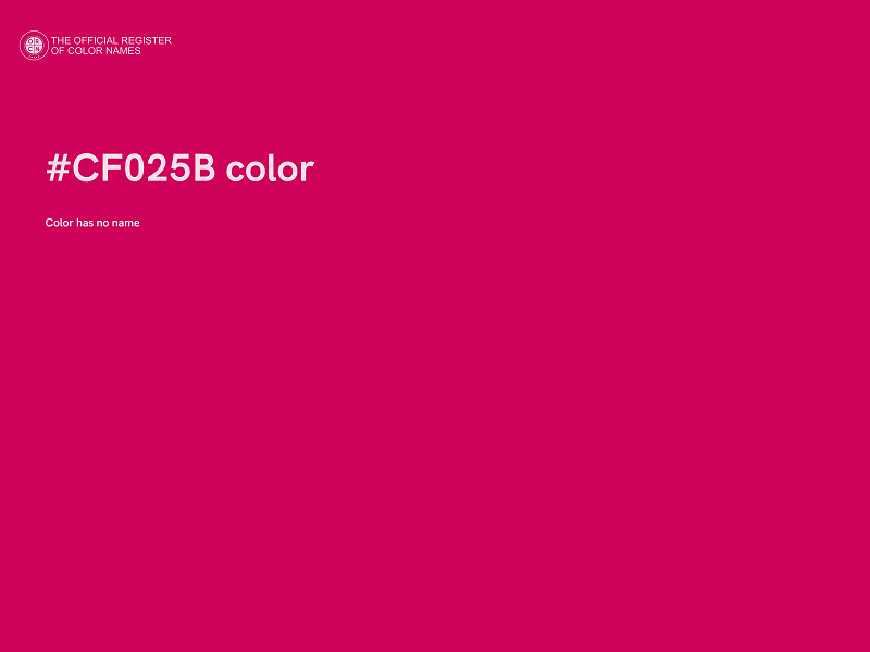 #CF025B color image