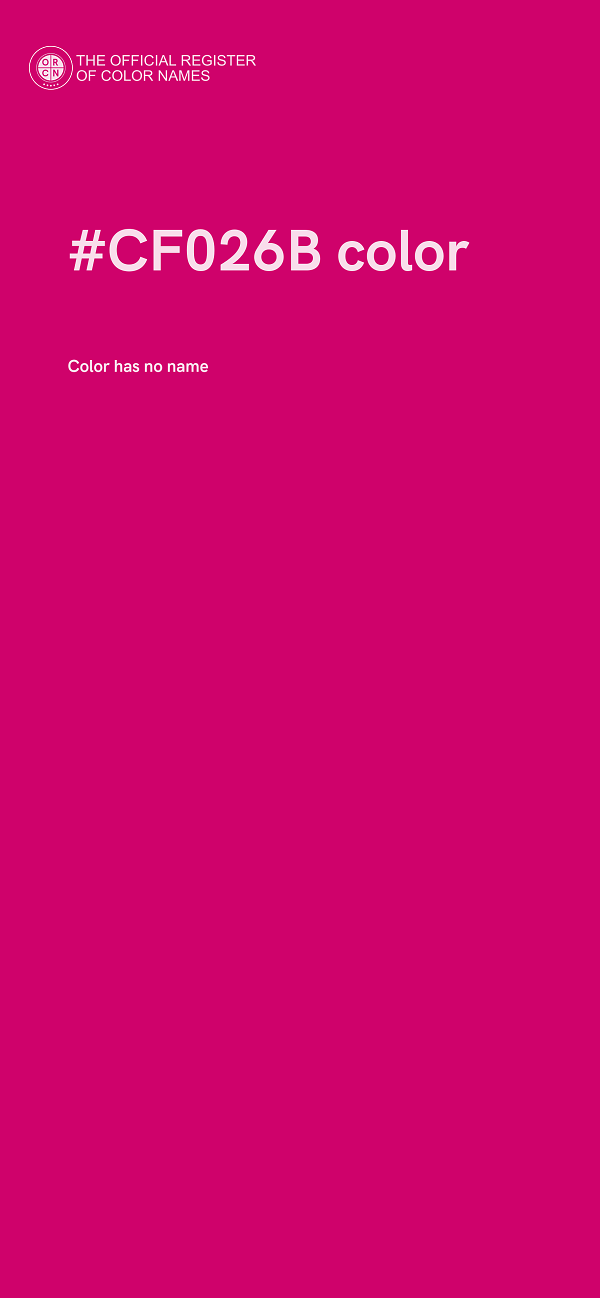 #CF026B color image