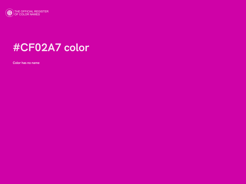 #CF02A7 color image