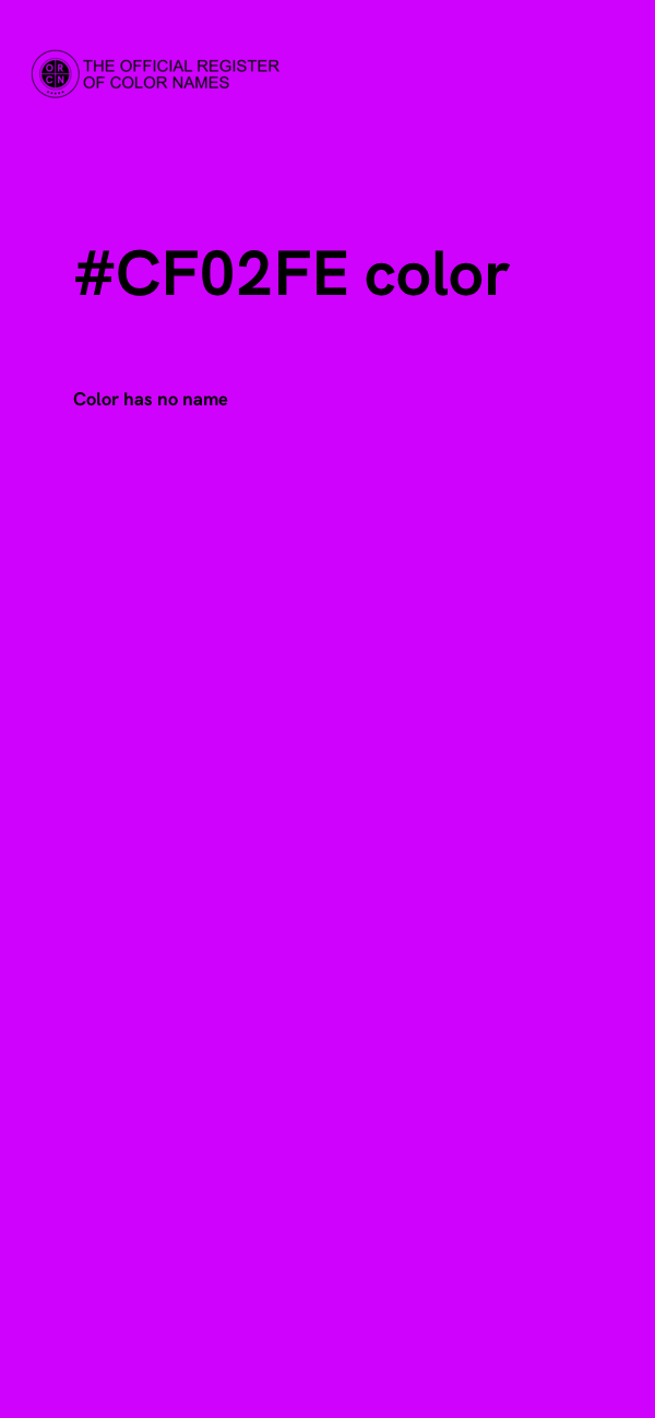 #CF02FE color image