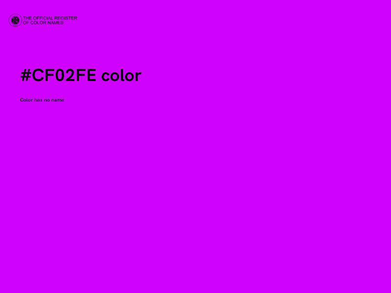 #CF02FE color image