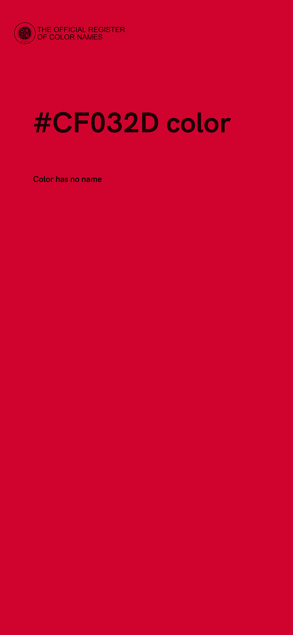 #CF032D color image
