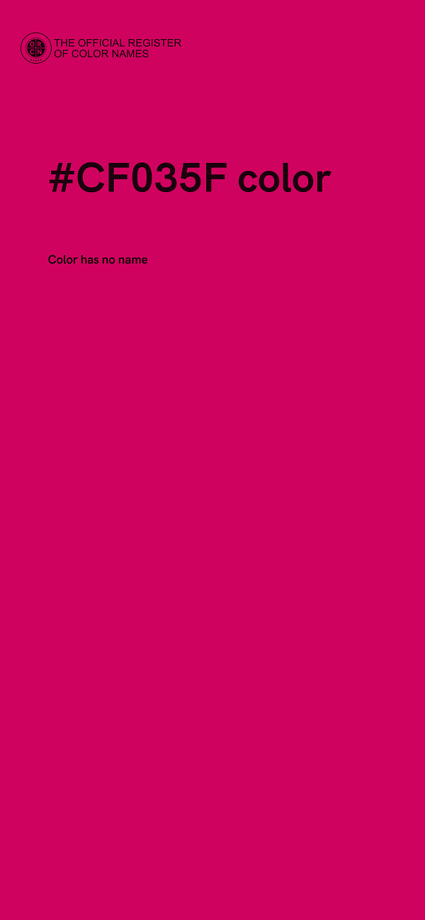 #CF035F color image