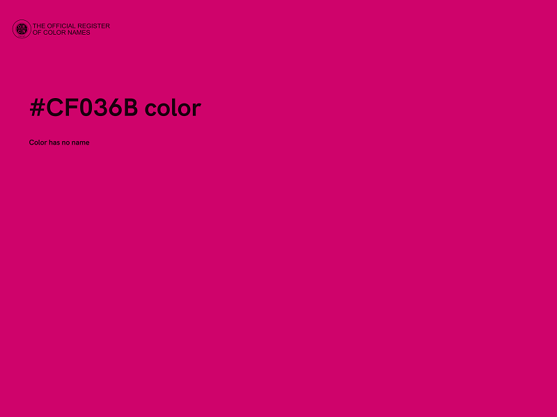 #CF036B color image